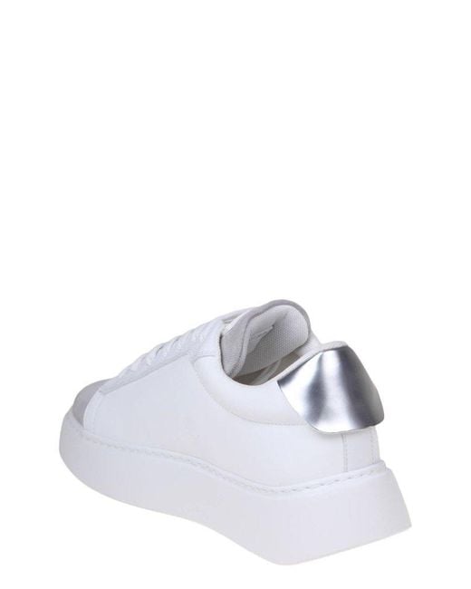 Furla White Round-toe Lace-up Sneakers