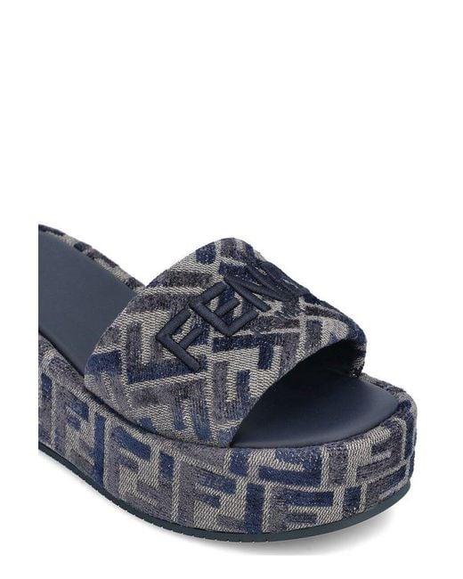 Fendi Blue Sandals