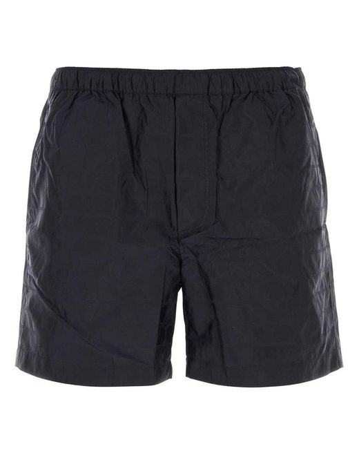 Valentino Optical V Mid-rise Swim Shorts in Blue for Men | Lyst UK