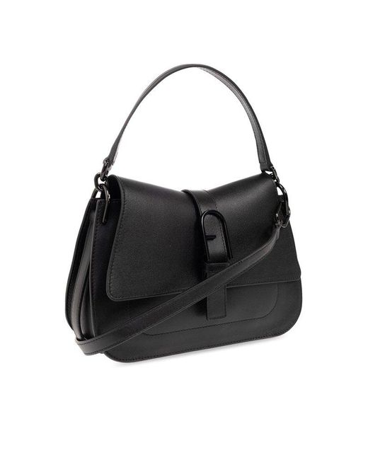 Furla Black 'flow Medium' Shoulder Bag,