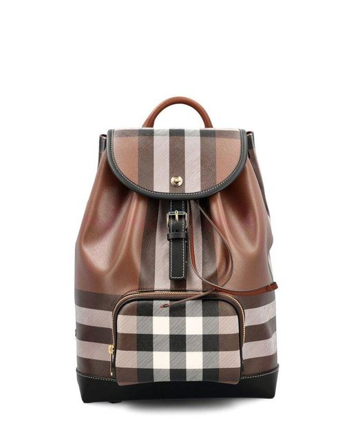 Burberry Multicolor Vintage Check-pattern Buckle Fastened Backpack