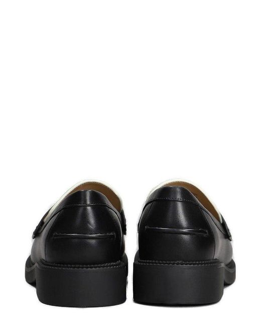 MICHAEL Michael Kors Black Eden Logo Plaque Loafers