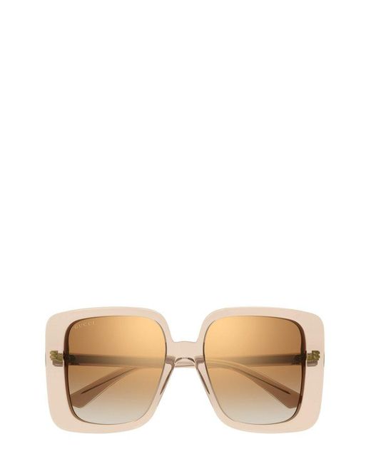 Gucci Natural Square Frame Sunglasses