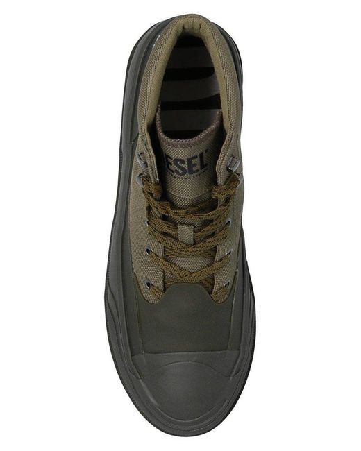 DIESEL D-hiko Bt X Lace-up Ankle Boots in Green for Men | Lyst
