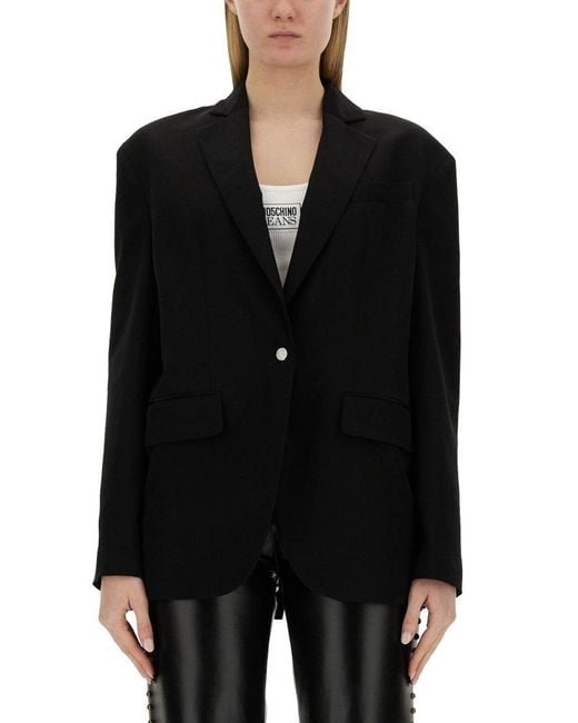 Moschino Black Jeans Single-breasted Jacket