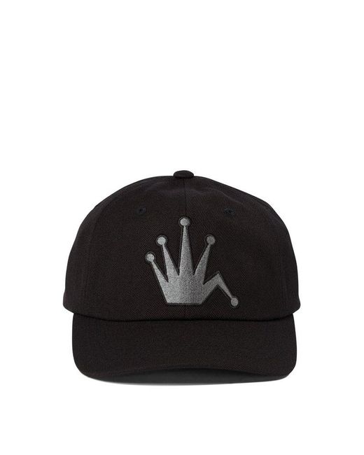 Stussy Black Crown Embroidered Trucker Cap for men