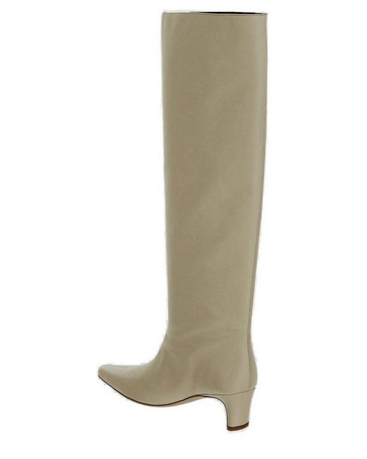 Staud White Pointed Toe Knee-High Boots