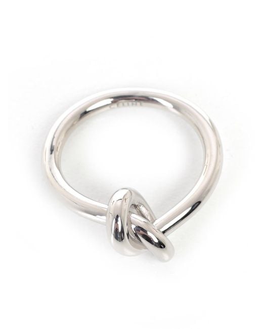 Celine Knot Sterling Silver Ring in Metallic Lyst