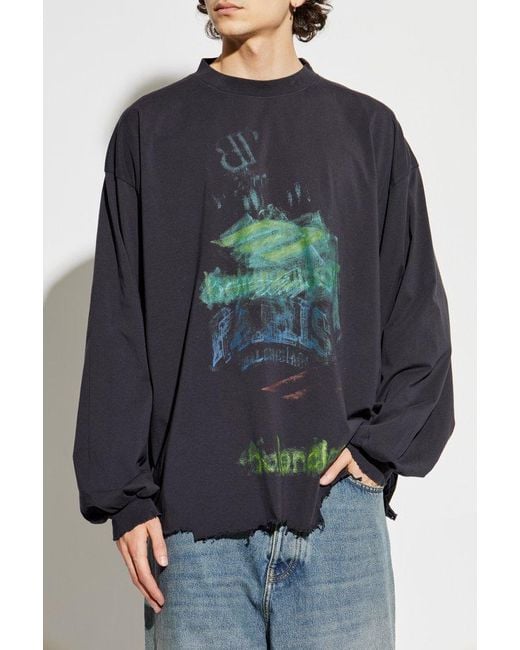 【BALENCIAGA】DIY IMPRINT CROPPED ロングスリーブ Tシャツ ホワイト の ウィメンズ DIY Imprint Cropped ロングスリーブ T