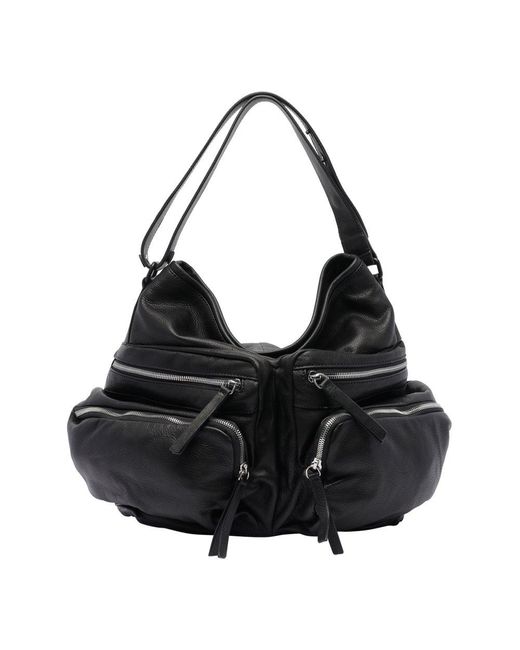 Vic Matié Black Bags Zipper Shoulder Bag
