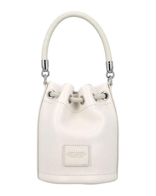 Marc Jacobs White 'the Leather Bucket Bag'