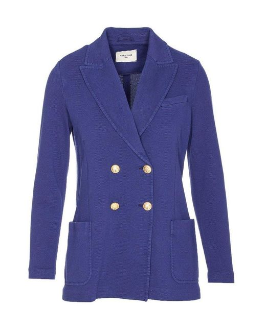 Circolo 1901 Blue Double-Breasted Jacket