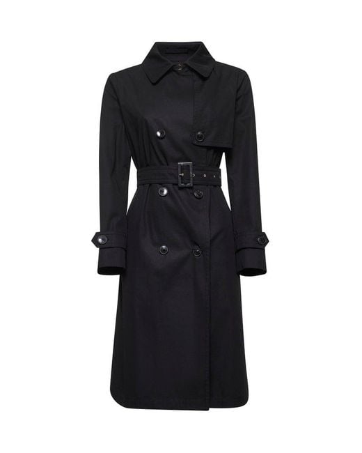 Herno Black Dean Double-Breasted Trench Coat