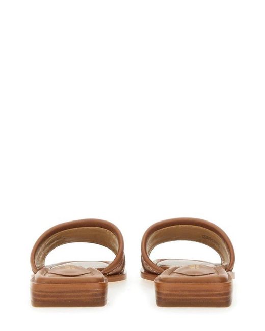 MICHAEL Michael Kors Brown Mandy Square-Toe Sandals