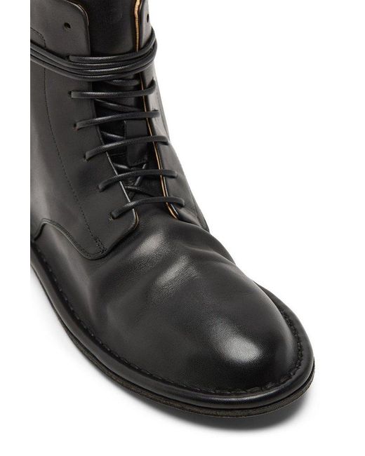 Marsèll Black Filo Lace Up Ankle Boots
