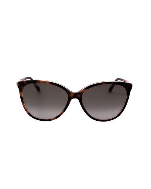 Jimmy Choo Lissa Cateye Frame Sunglasses in Black Lyst UK