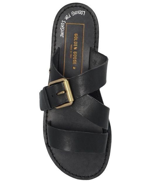 Golden Goose Deluxe Brand Black Margaret Slip-on Flat Sandals