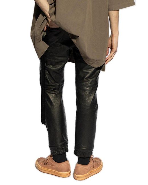 Rick Owens Black 'luxor' Leather Trousers, for men