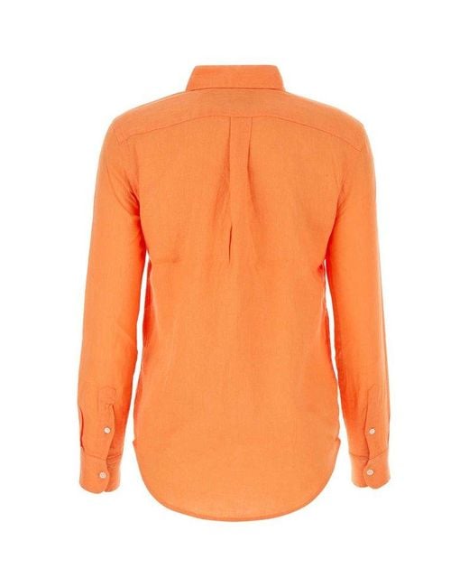 Polo Ralph Lauren Orange Linen Shirt