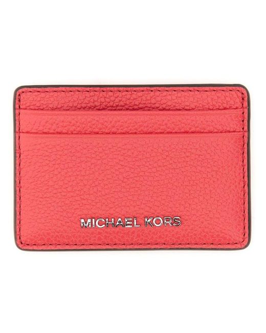 MICHAEL Michael Kors Red Leather Card Holder