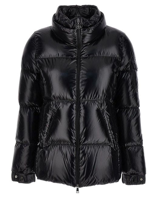 Moncler Black Zip-up Long-sleeved Puffer Jacket