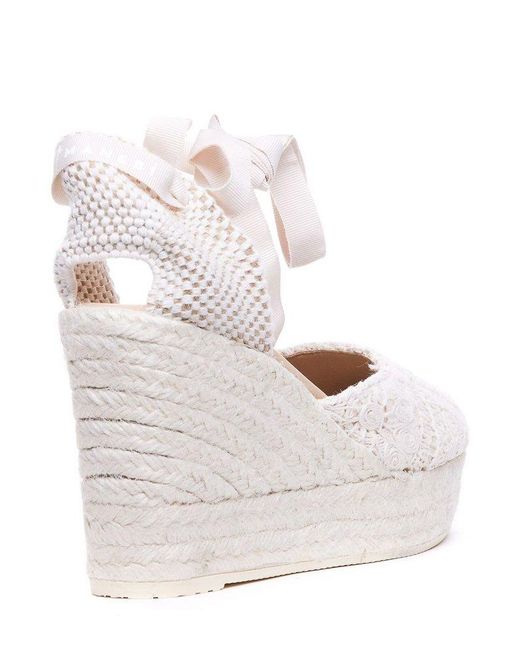 Manebí Natural Yucatán Crochet Wedge Espadrilles