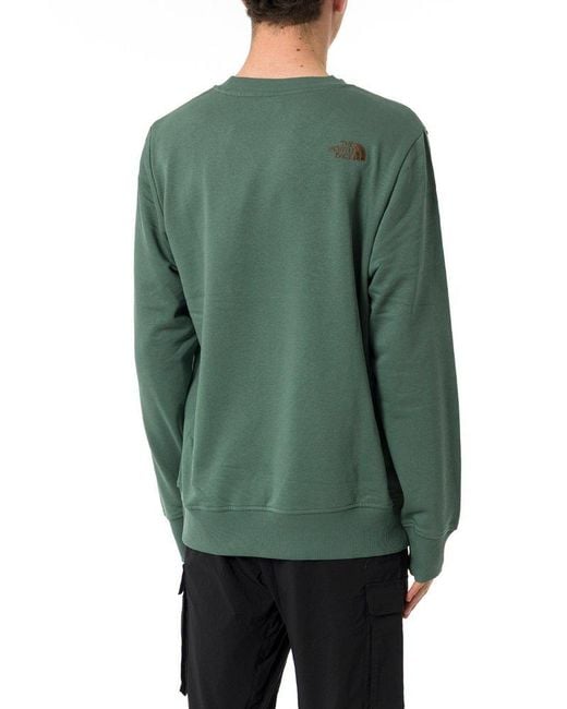 The North Face Green Drew Peak Light Crewneck Sweatshirt for men