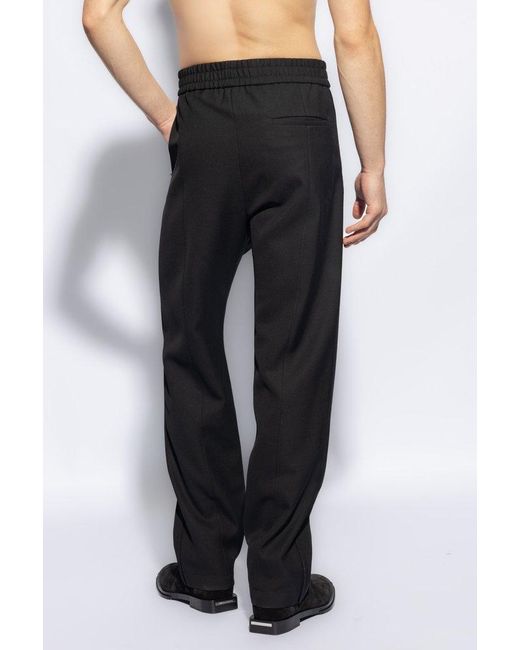 Emporio Armani Black Trousers With Elastic Waist, for men