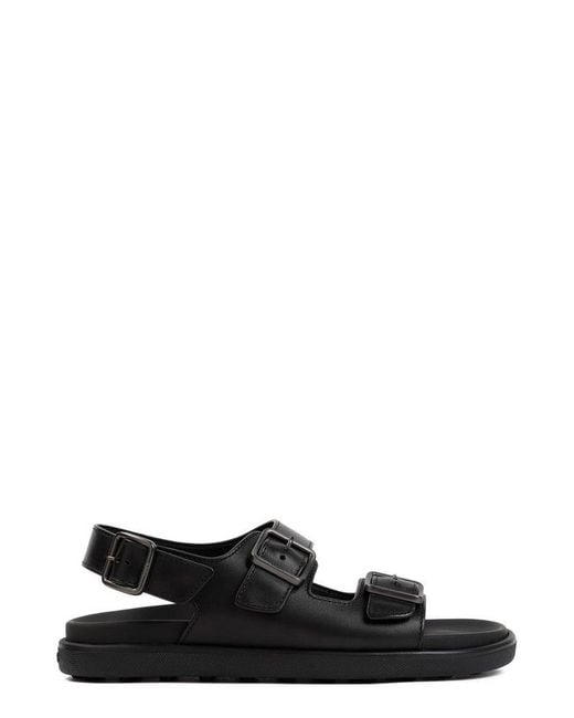 Tod's Black Buckle Strapped Sandals for men