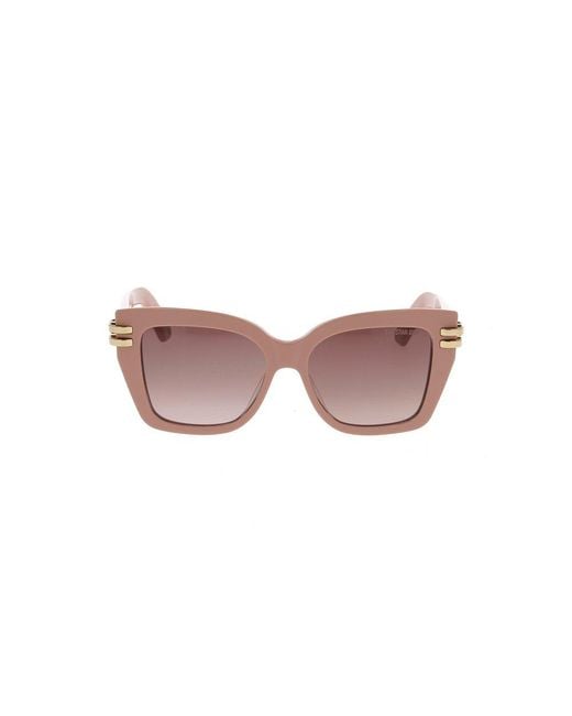 Dior Pink Cdior S1i Square Frame Sunglasses