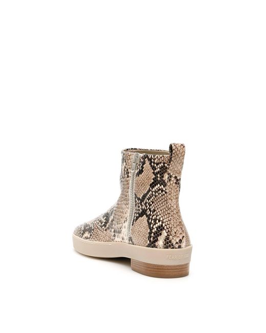 Fear Of God Santa Fe Snakeskin-embossed Leather Ankle Boots for Men | Lyst  Canada