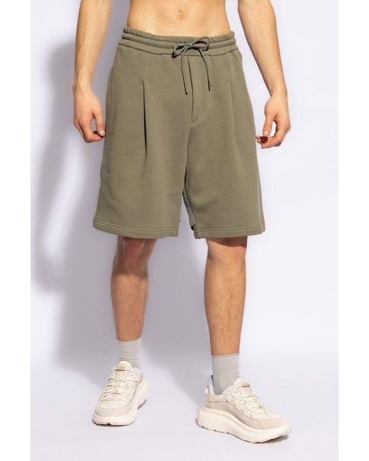 Emporio Armani Green Cotton Shorts for men