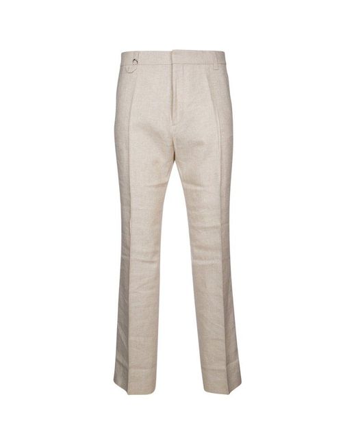 Jacquemus Natural Pleated Trousers for men