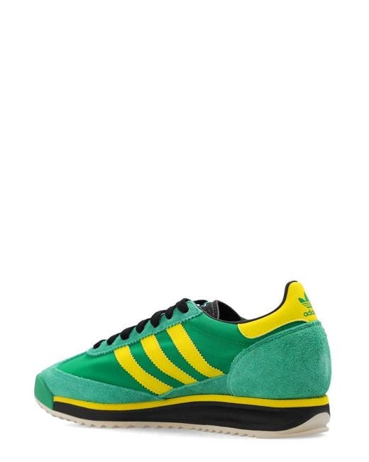 Adidas Originals Green Sl72 Rs Suede And Leather-trimmed Mesh Sneakers