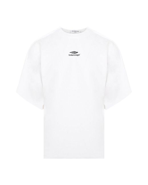 Balenciaga Cotton 3b Sports Logo-printed Oversized-fit T-shirt in White |  Lyst