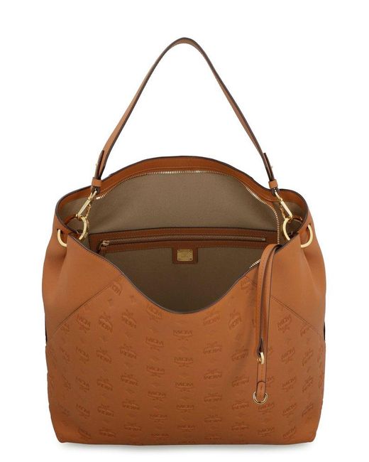 Mcm klara monogrammed deals shopper tote bag