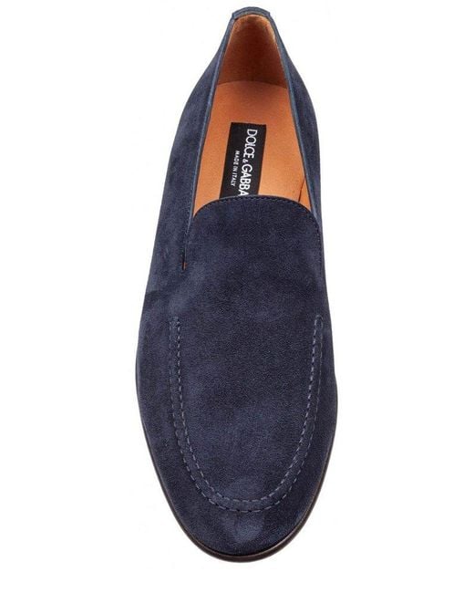 Dolce & Gabbana Blue Slip-On Loafers for men