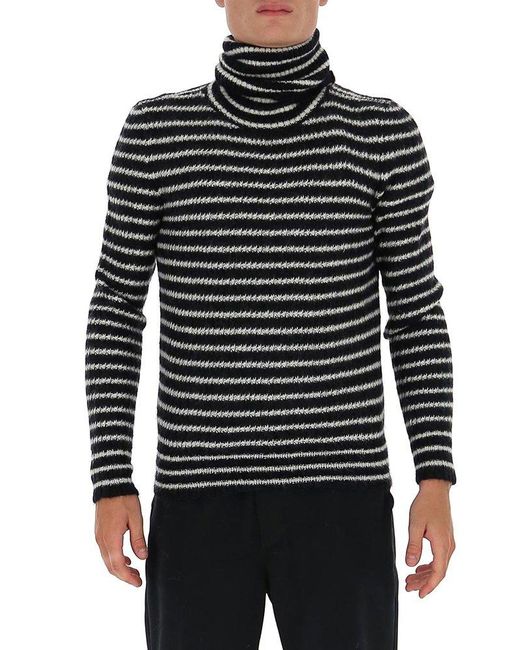 Saint Laurent Multicolor Wool Striped Sweater for men