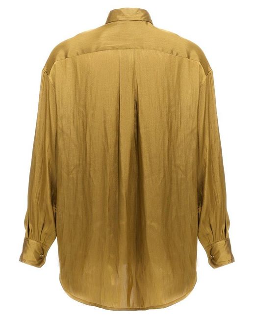 Nude Green Satin Blouse