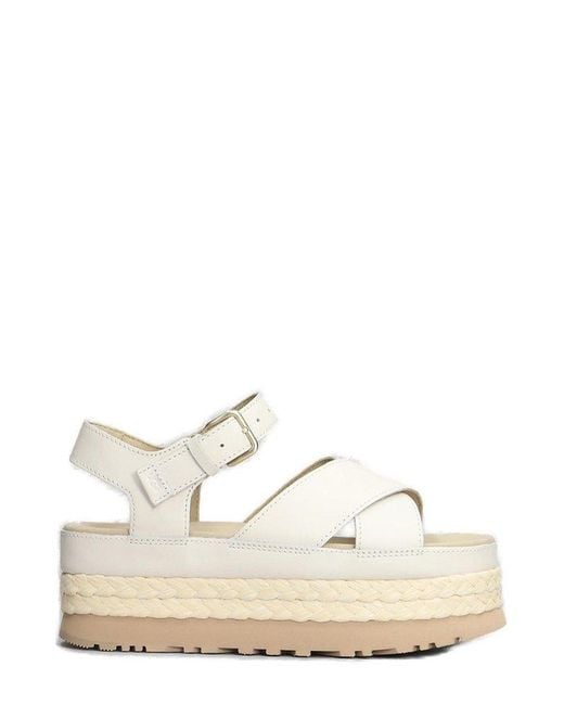 Ugg Natural Aubrey Ankle Strap Sandals