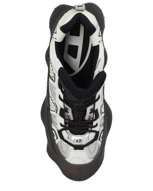 DIESEL Black S-prototype P1-sneakers With Transparent Rubber Overlay for men