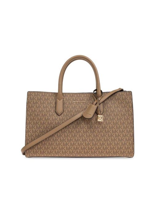 MICHAEL Michael Kors Scarlett Medium Signature Logo Tote Bag in Brown Lyst UK