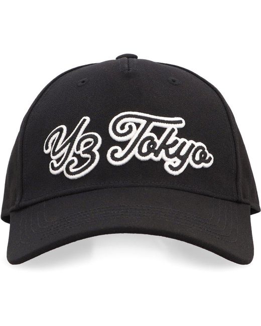 Y-3 Logo-embroidered Curved Wide Brim Baseball Cap in Black for Men | Lyst  UK