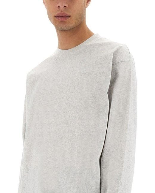 Represent White Long Sleeve "Initial" T-Shirt for men