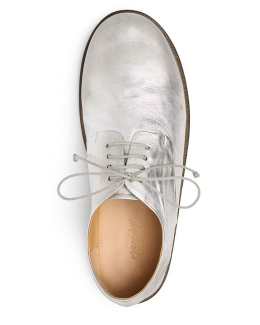 Marsèll White Stucco Derby Lace-up Shoes