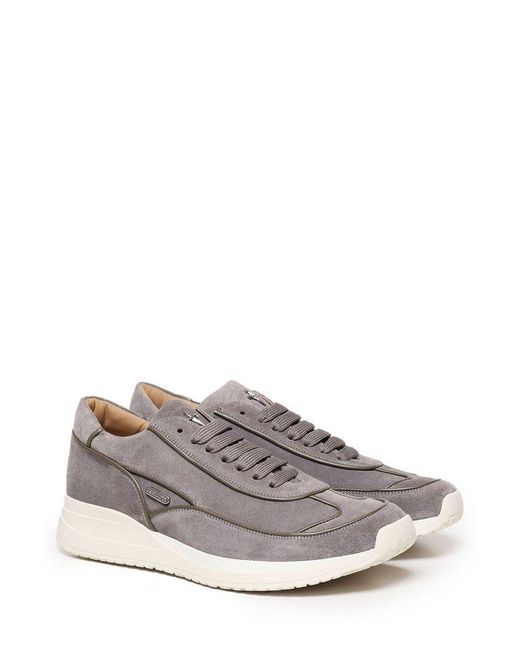 Cesare Paciotti Gray Lace-Up Sneakers for men