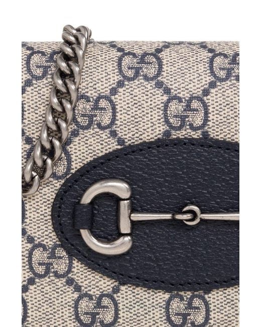 Gucci Gray 'horsebit 1955' Wallet On Chain