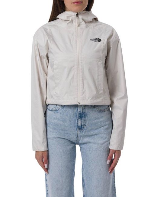 The North Face Gray Zip-up Cropped Jacket