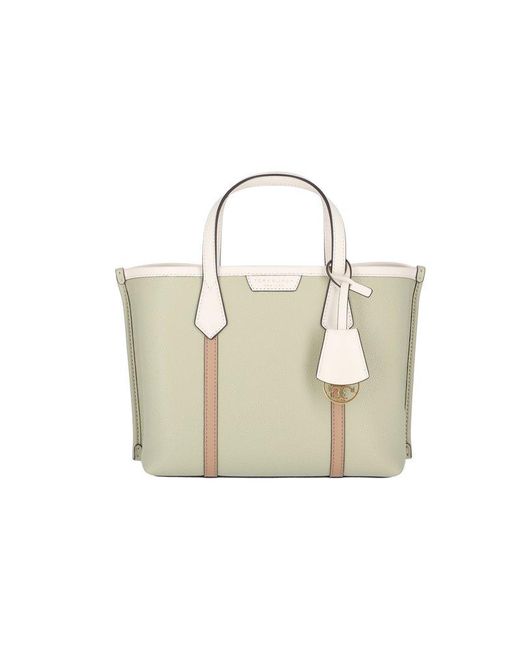 Tory Burch White Perry Small Tote Bag
