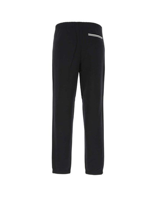 Fred Perry Black Drawstring Loopback Sweatpants for men